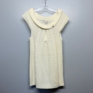 Poof Excellence Ivory Knit Sleeveless Sweater